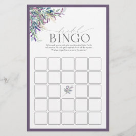 Elegant Lavender Blommigt Möhippa Bingo Game