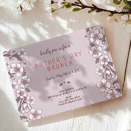 Elegant Lavender Blommigt Mors dag Brunch Inbjudningar