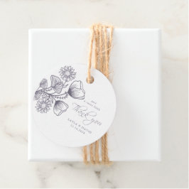 Elegant Lavender-Blommigtens dispositionsTack Gåvor Etiketter