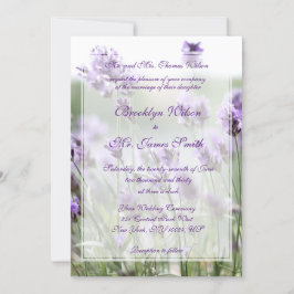 Elegant Lavender Bohemian bröllopsinbjudningar Inbjudningar