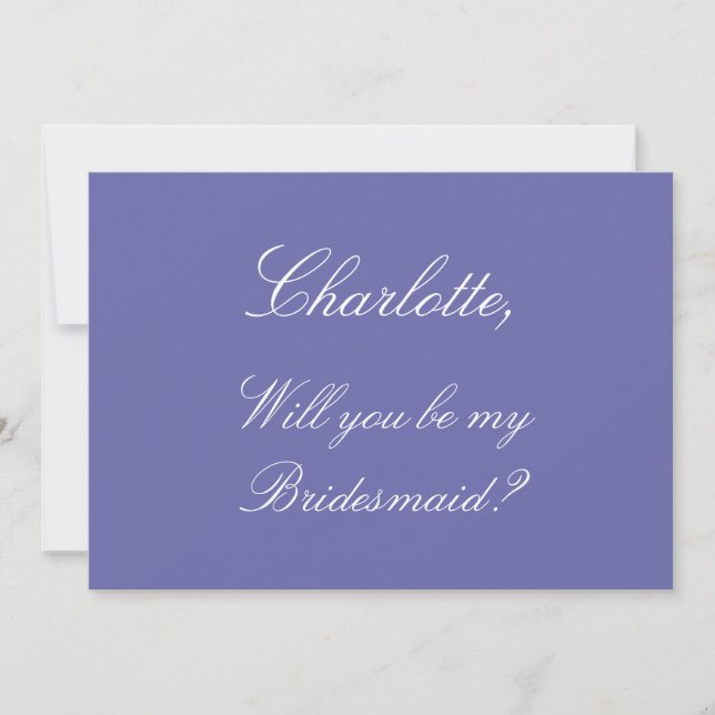 Elegant Lavender Bridesmaid Frieri inbjudan (Framsida)
