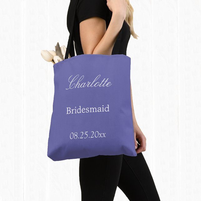 Elegant Lavender Bridesmaid Tote Bag Tygkasse (Skapare uppladdad)