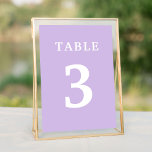 Elegant Lavender Bröllop Bordsnummer<br><div class="desc">Elegant Lavender bröllop bordsnummer. Anpassa numret och lägg till så många bord som du behöver. Om du vill ha fler matchande produkter kontrollerar du våra samlingar.</div>