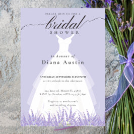 Elegant Lavender Bröllop Dress Möhippa Inbjudningar