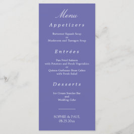 Elegant Lavender Bröllop Menu Meny