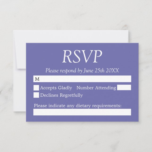 Elegant Lavender Bröllop OSA Card Kort (Framsida)