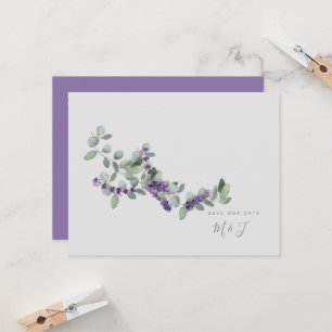 Elegant Lavender Bröllop spara datum