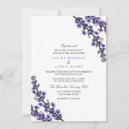 Elegant Lavender bröllopsinbjudan Inbjudningar