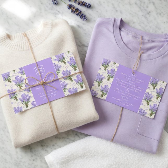 Elegant Lavender Care Instructions Card  Visitkort (Skapare uppladdad)