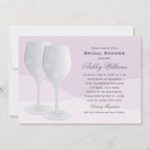 Elegant Lavender Cheers Vin Glass Möhippa Inbjudningar