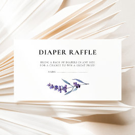 Elegant Lavender Diaper Raffle Baby Shower Tilläggskort