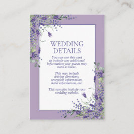 Elegant Lavender Eucalyptus Botaniskt informations Tilläggskort