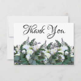 Elegant Lavender Eucalyptus vit ros greenery Tack Kort