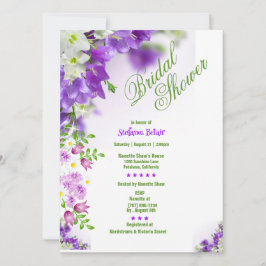 Elegant Lavender Flowers Inbjudningskort för möhip