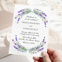 Elegant Lavender Flowers Violet Bröllop