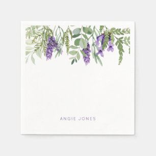 Elegant Lavender Foliage Cocktail Pappersservett