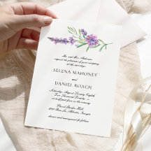 Elegant Lavender Greenery Violet Bröllop
