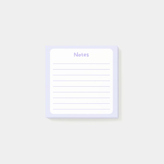 Elegant Lavender Led Sticky Note Pad Post-it Block (Framsida)