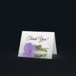 Elegant Lavender Lila Ro Bröllop Photo Inside Tack Kort<br><div class="desc">Det här vackra kortet är perfektens sätt att tacka gästerna i bröllop för att de är en del av er speciella dag. Elegantens framsida har länge härdat i lavender lila färgad ro som ljuger på sin sida och reflekterar i vatten med en vacker manustitel där det står "tack". Inuti finns...</div>