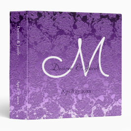 Elegant Lavender Lila White Bröllop Monogram
