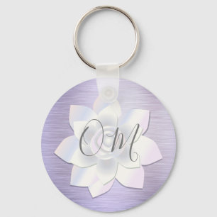 Elegant Lavender Lotus OM Nyckelring