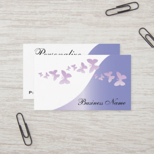 Elegant Lavender med Butterflies Anpassa Visitkort