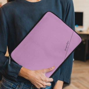 Elegant Lavender med Namn Laptop sleeve