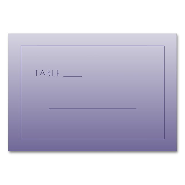 Elegant Lavender Minimalist Bordsnummer (Framsidan)