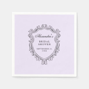 Elegant Lavender Möhippa Party Pappersservett