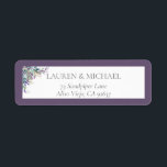 Elegant Lavender Möhippa Returadress Returadress Etikett<br><div class="desc">Baserat på vår bästsäljande Inbjudningskort för möhippan har Eleganten Lavender Möhippa Return-adressetikett lagts till i ett hörnmotiv för lush lavender-blommigten, utökat med gråskaleblått grönt och gyllene botaniskt löv, som på ett delikat sätt gränsar till dammiga lavender. Kontaktdesigner för matchande produkter. Visa sviten här: https://www.zazzle.com/collections/elegant_lavender_floral_watercolor_bridal_shower-119650696454220981 Copyright Anastasia Surridge for Elegant Inbjudningskort,...</div>