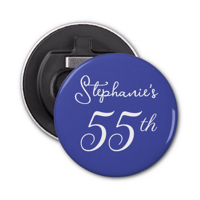 Elegant Lavender Monogram 55:e Födelsedagsfesten Flasköppnare (Framsidan)