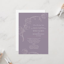 Elegant Lavender och Hand Drawn Blommigt 2-platser