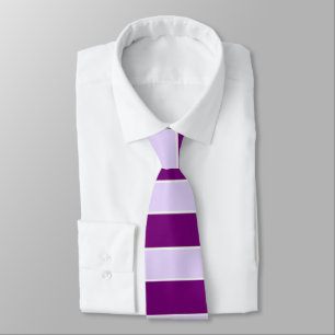 Elegant Lavender och Lila Vågrät Rand Slips