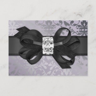 Elegant Lavender och Silver OSA med Bow Kort