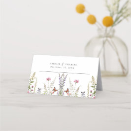 Elegant Lavender och vildblomma Placeringskort