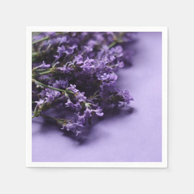 Elegant Lavender Pappersservett (Framsidan)