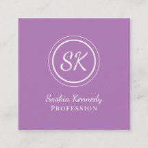 Elegant Lavender Professionell Monogram