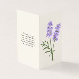 Elegant Lavender-programmet för allmän serviceorde Kort