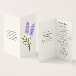 Elegant Lavender-programmet för allmän serviceorde Kort