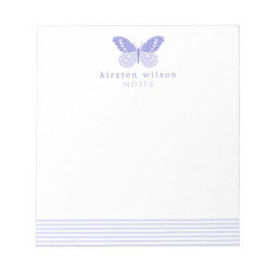Elegant Lavender Rand & Butterfly Anteckningsblock