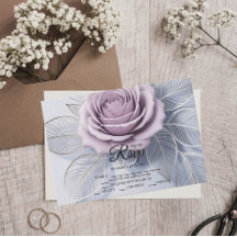 Elegant Lavender Ro Bröllop OSA Cards