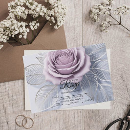 Elegant Lavender Ro Bröllop OSA Cards Kort