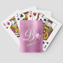 Elegant Lavender & Rosa Anpassningsbar Monogram Na