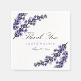 Elegant Lavender Tack Bröllop Napkin Pappersservett