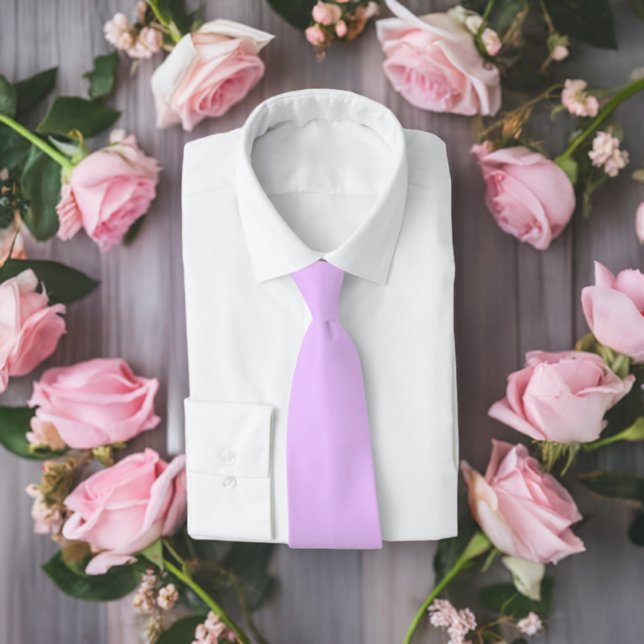 ELEGANT LAVENDER-TID för Snyggtar Slips (Pink Lavender NeckTie on a blouse)