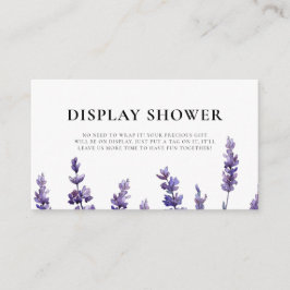 Elegant lavender Visning Shower Tilläggskort