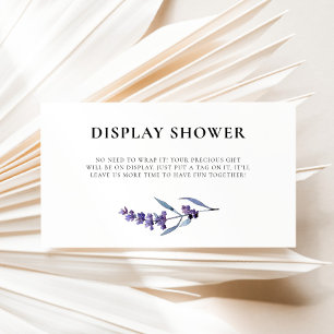 Elegant Lavender Visning Shower Tilläggskort