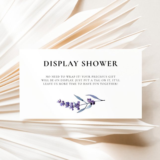 Elegant Lavender Visning Shower Tilläggskort (Skapare uppladdad)