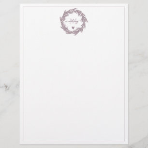 Elegant Lavender WAN - Monogrammat Brevhuvud