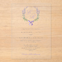 Elegant Lavender Wandeand & Bow Monogram Bröllop